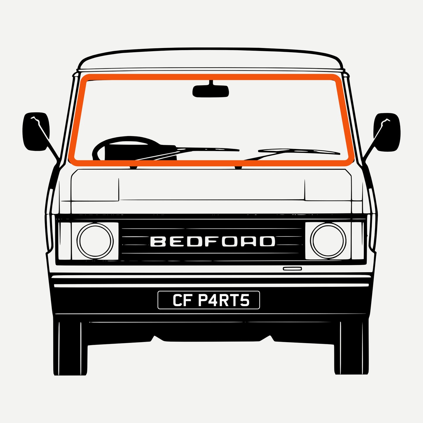 PREORDER - Rubber Windscreen Seal for Bedford CF1 and CF2